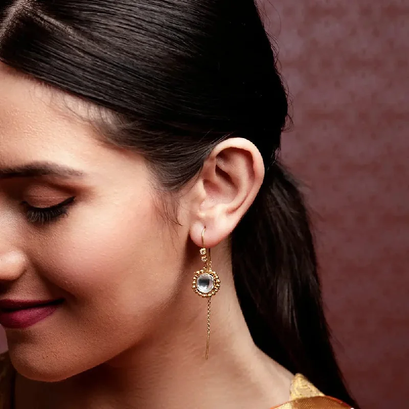 gold earrings for women -92.5 Silver Sui Dhaga