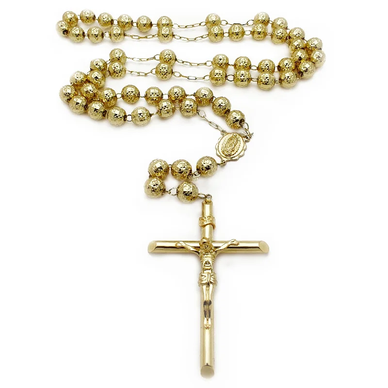 short necklaces for women -Rosary Tetra-hydra Diamond Cut Necklace (14K)