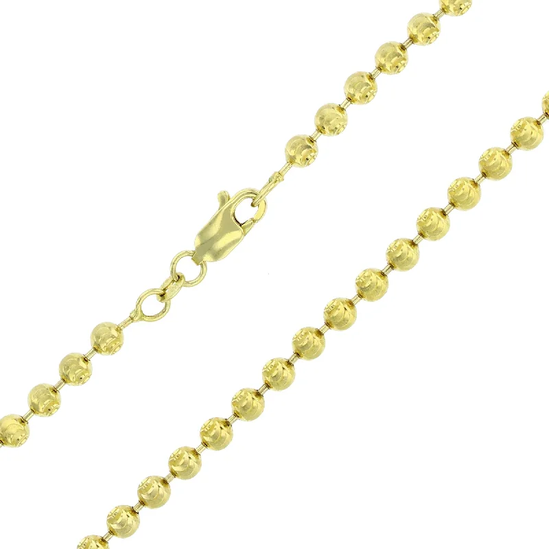 adjustable necklaces for women -Crescent Cut Ball Necklace (14K)