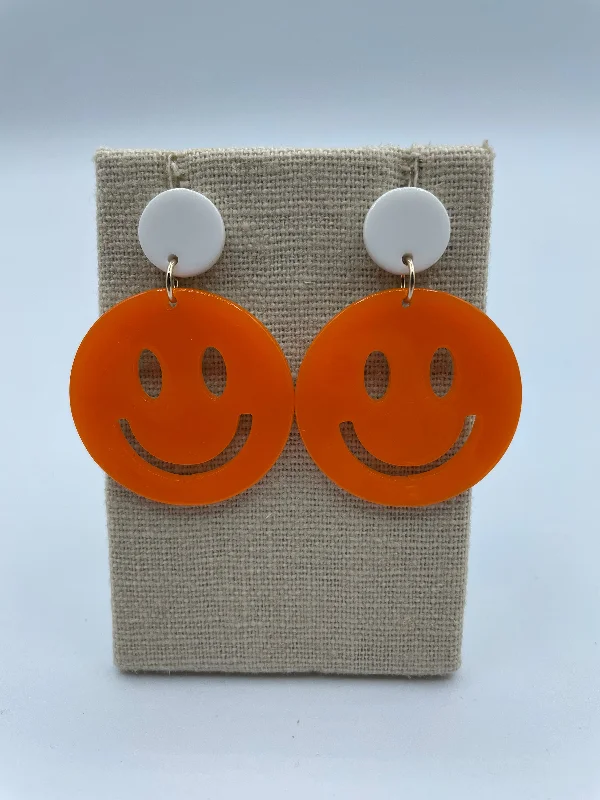 personalized earrings for women -Gameday Smiley Earrings