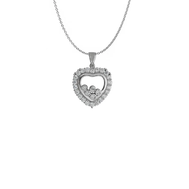 platinum necklaces for women -Heart Necklace (Silver)