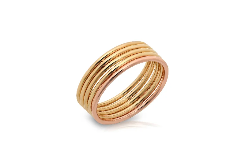 modern wedding rings for women -Solid Gold Layering Ring