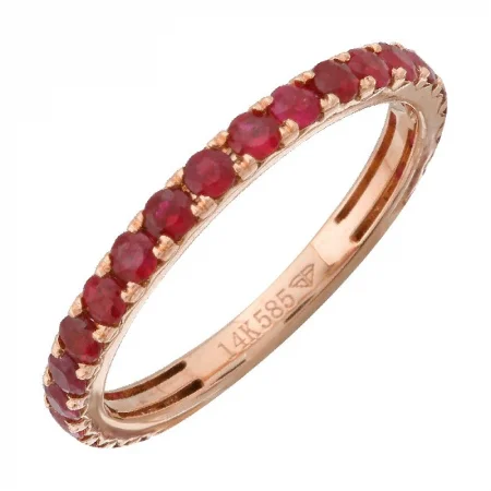 large statement rings for women -Gemstone Ruby Stackable Eternity Ring