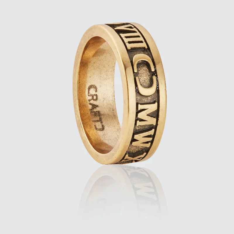 custom engravable rings for women -Inception Ring (Gold)