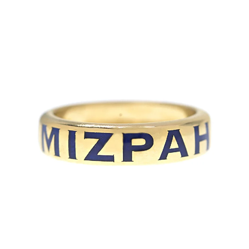 gold engagement rings for women -Mizpah Chunky Band Ring