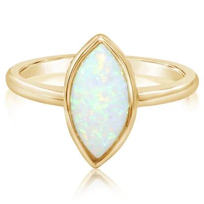 promise rings for women -Marquis Opal Ring