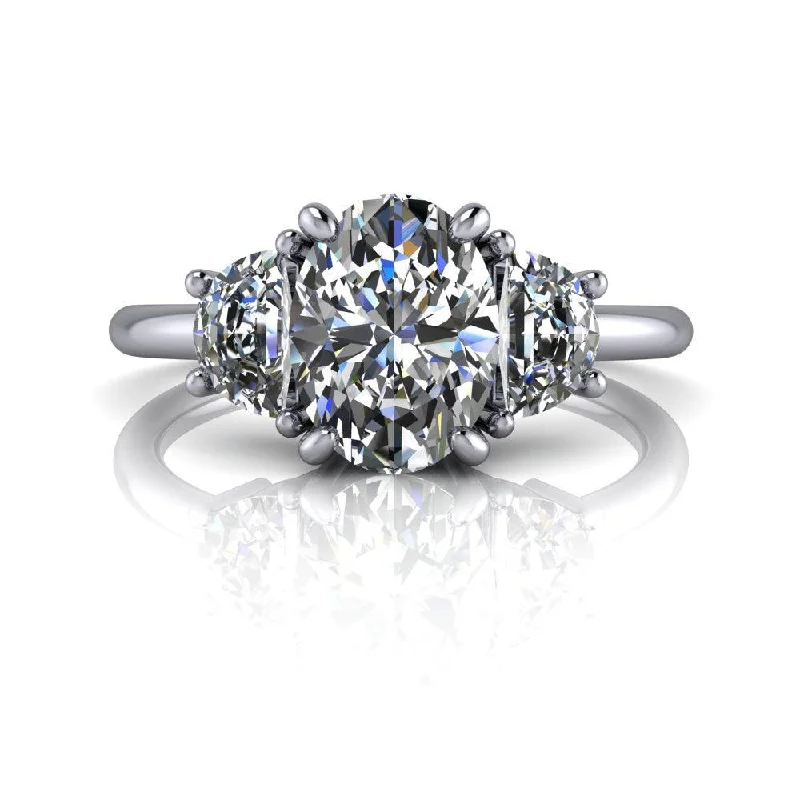 engagement rings with pearls for women -Kellie No. 1 Moissanite Ring