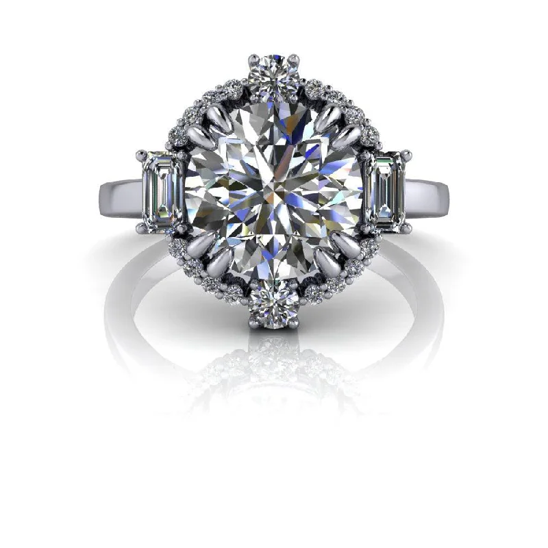 diamond engagement rings for women -Victoria No. 3 Moissanite Ring