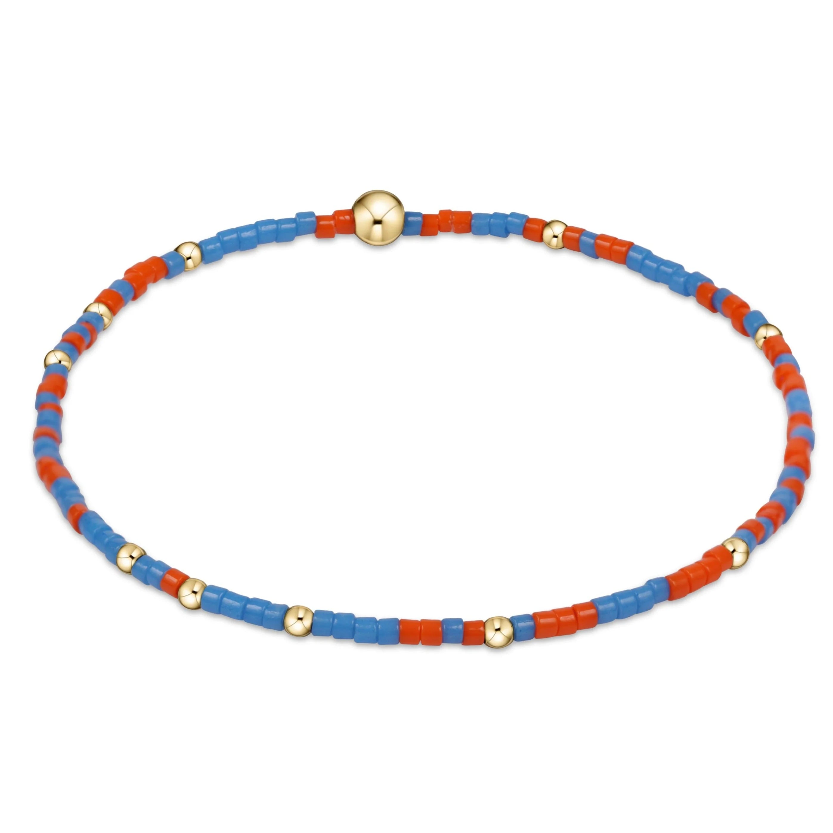 hand-stamped bracelets for women -enewton 7.25" extends  Gameday Hope Unwritten Bracelet - Bright Orange Cobalt