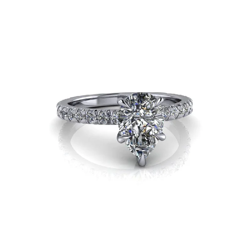 eco-friendly engagement rings for women -Audrey No. 1 Moissanite Ring