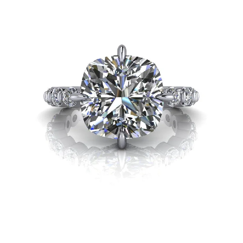 engagement rings with diamonds for women -Kimmie No. 1 Moissanite Ring