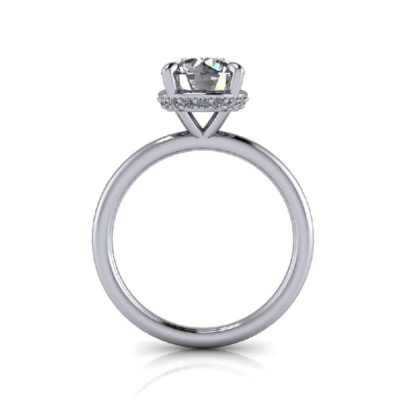 custom engagement rings for women -Leona No. 1 Moissanite Ring