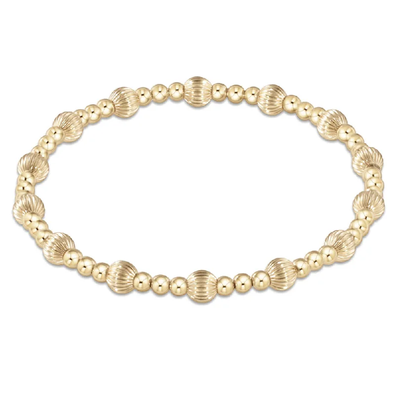 modern bracelets for women -enewton 7.25" extends Dignity Sincerity Pattern Gold Bead Bracelet - 5mm