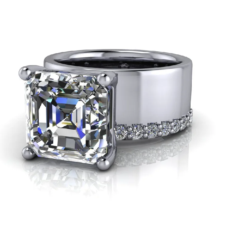 modern engagement rings for women -Alia No. 2 Moissanite Ring