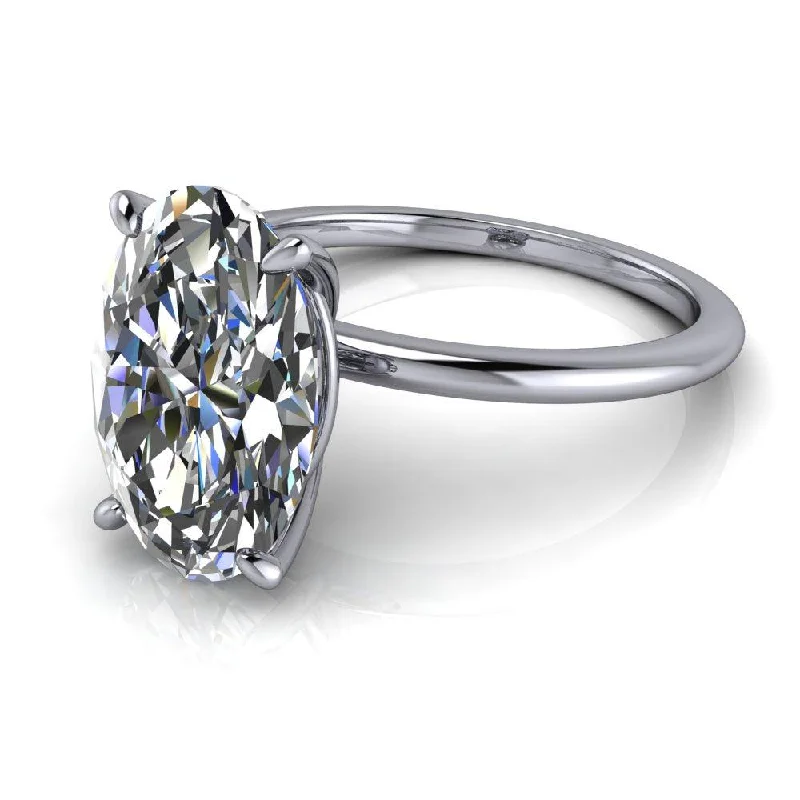 pear-shaped engagement rings for women -Adina No. 1 Moissanite Ring