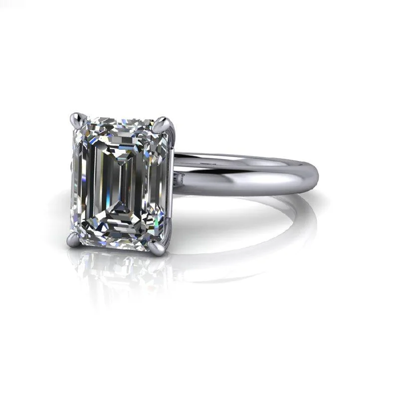 vintage style engagement rings for women -Mel No. 1 Moissanite Ring