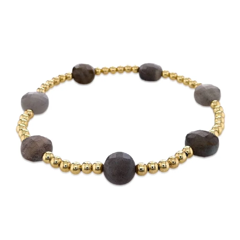 chic bracelets for women -enewton 6.25" Admire Gold 3mm Bead Bracelet - Labradorite