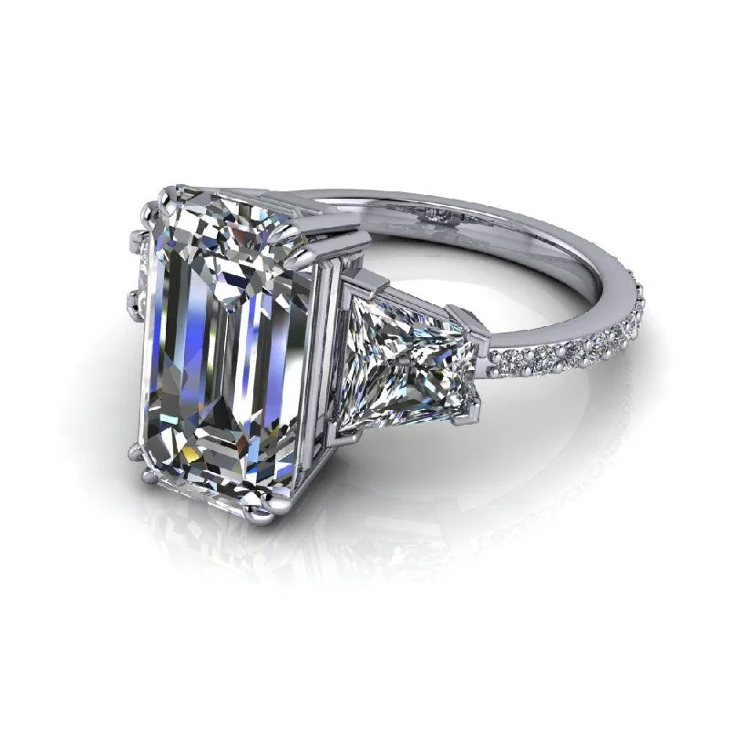 engagement rings with topaz for women -Peony No. 1 Moissanite Ring