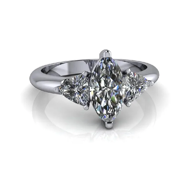 affordable gold engagement rings for women -Magali No. 1 Moissanite Ring