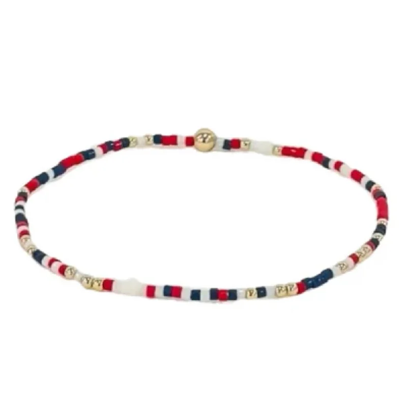 stackable bracelets for women -enewton 6.25" Hope Unwritten Bracelet -  Firecracker 2024 Fourth of July