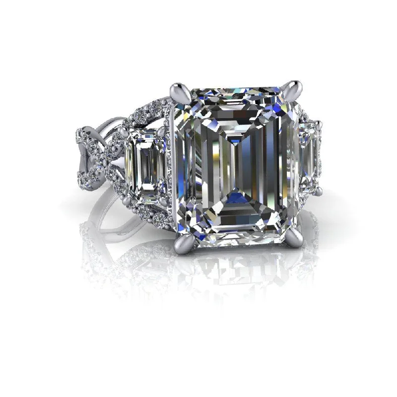 princess cut engagement rings for women -Jolene No. 1 Moissanite Ring