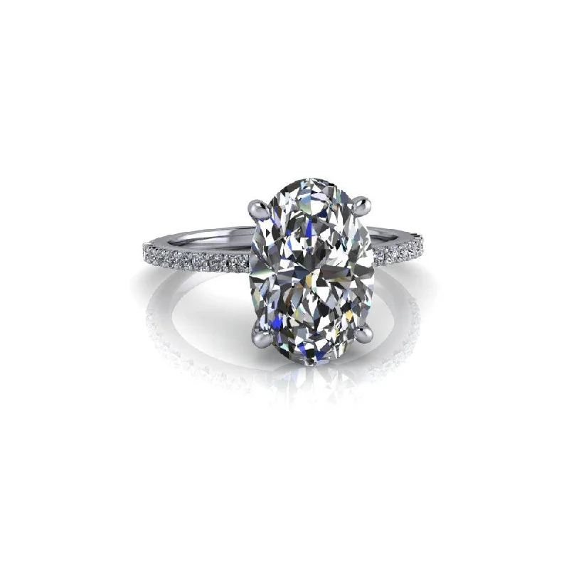 moissanite engagement rings for women -Ruth No. 1 Moissanite Ring