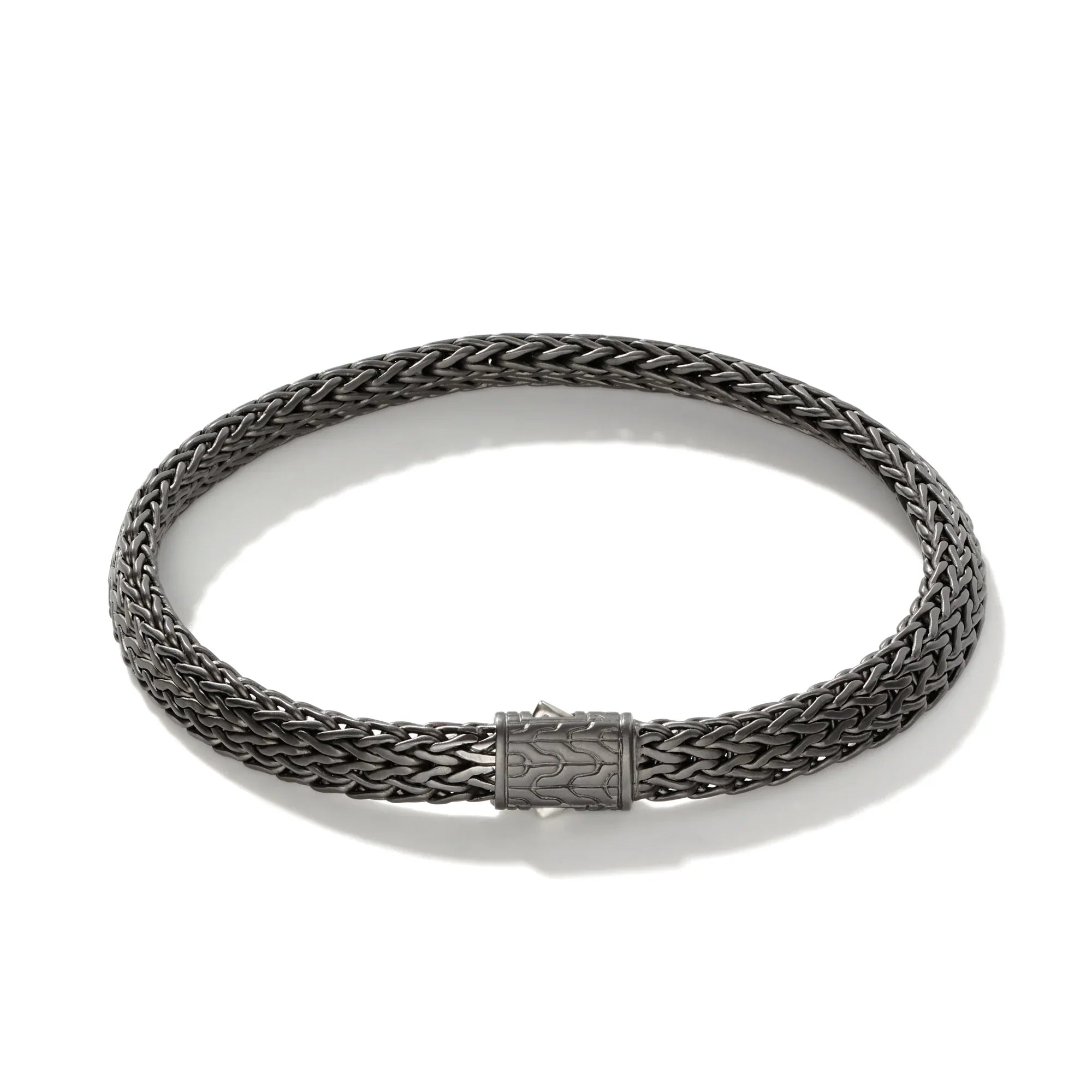 chunky bracelets for women -6.5mm Dark Silver Icon Bracelet