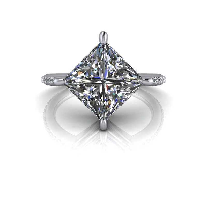 heirloom engagement rings for women -Princess Star No. 1 Moissanite Ring