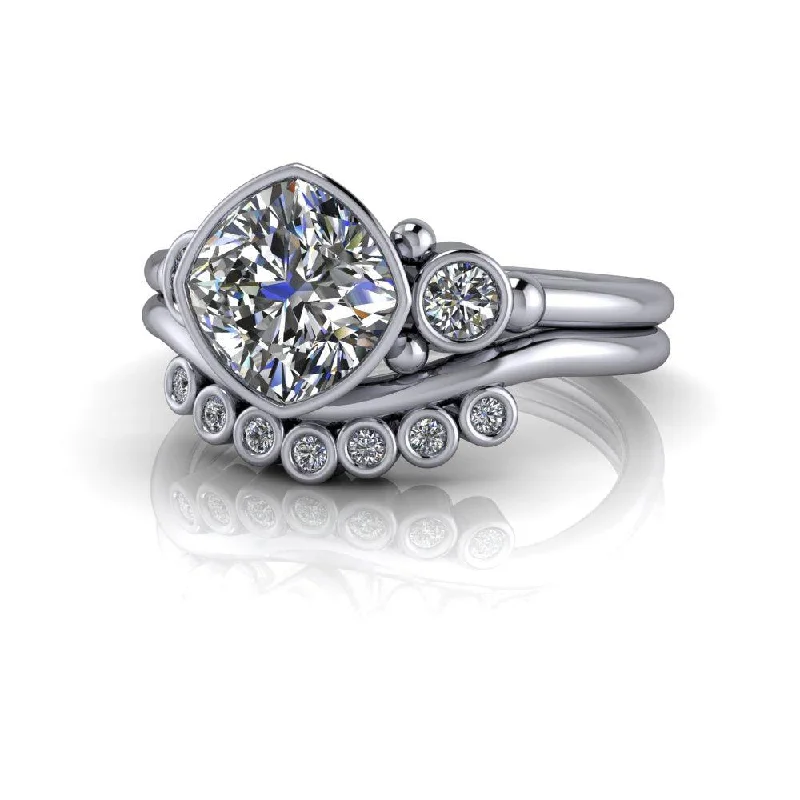 luxurious engagement rings for women -Stevie No. 2 Moissanite Bridal Set