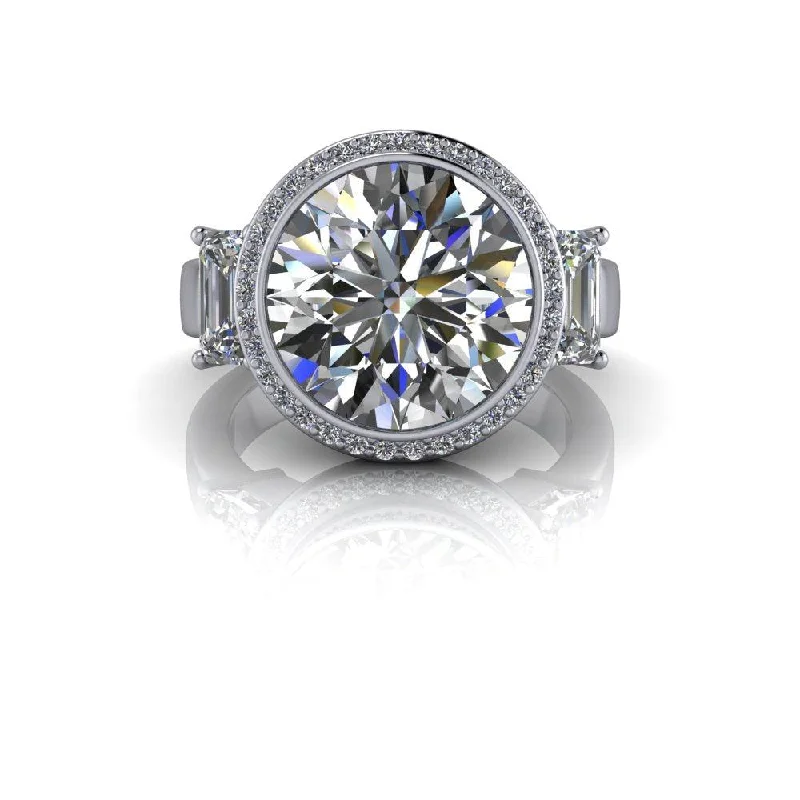 vintage-inspired diamond engagement rings for women -Isabella No. 1 Moissanite Ring