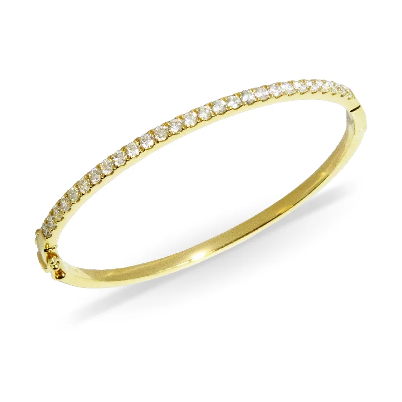 gold bracelets for women -Gold and Diamond Bangle Bracelet