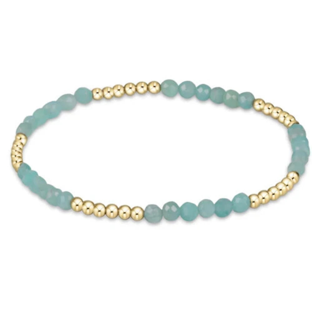 friendship bangles for women -enewton 6.25" Blissful Pattern 2.5mm Bead Gemstone Bracelet - Amazonite