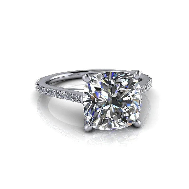 contemporary diamond engagement rings for women -Ariella No. 1 Moissanite Ring