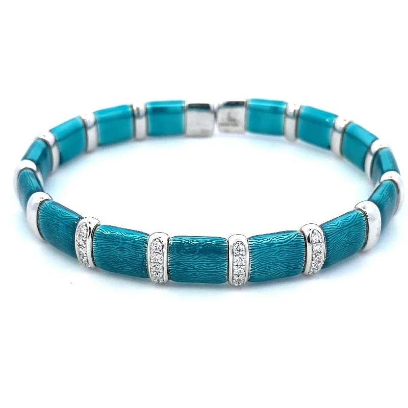 friendship bangles for women -Paraiba Blue Bangle Bracelet