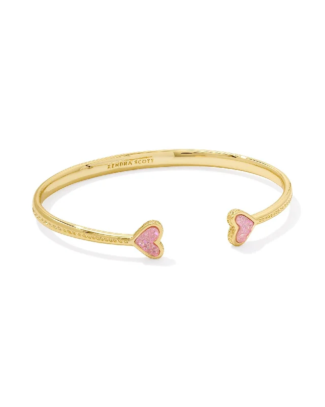 heart-shaped bracelets for women -Kendra Scott Framed Ari Heart Cuff Bracelet