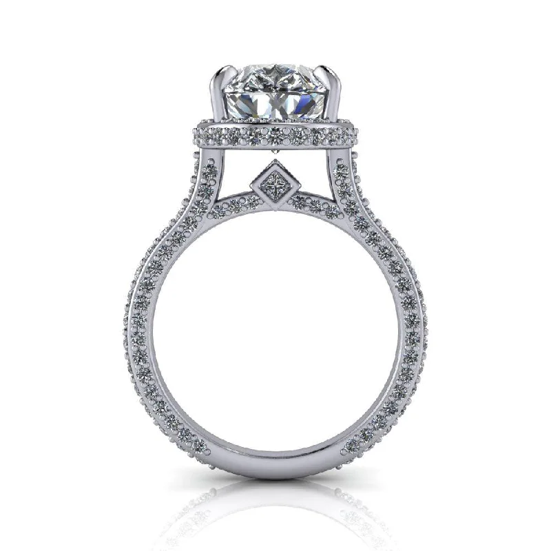 moissanite engagement rings for women -Emaline No. 1 Moissanite Ring