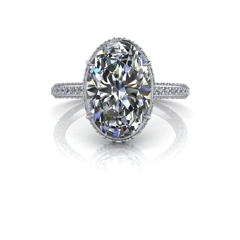 custom designed engagement rings for women -Sawyer No. 1 Moissanite Ring