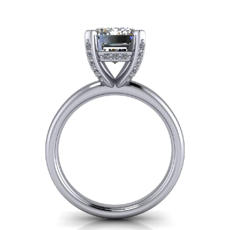 custom designed engagement rings for women -Alana No. 1 Moissanite Ring