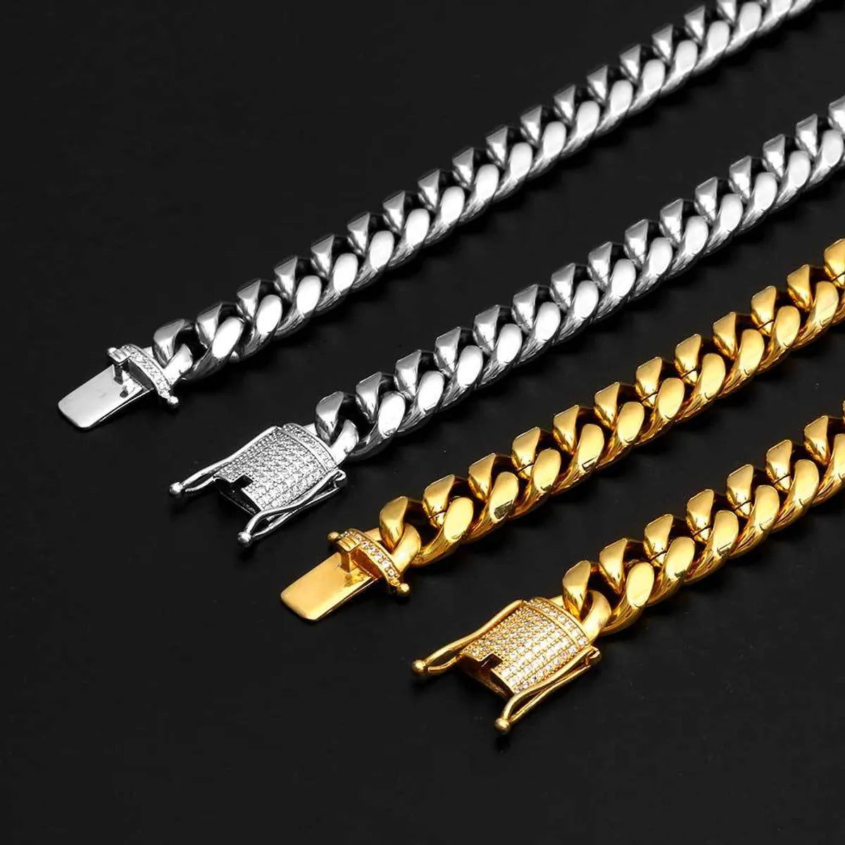 birthday bracelets for women -Fashion Geometric Stainless Steel Plating Bracelets Necklace 1 Piece