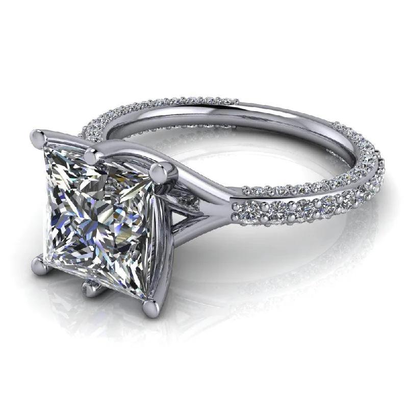 affordable custom engagement rings for women -Daisy No. 1 Moissanite Ring