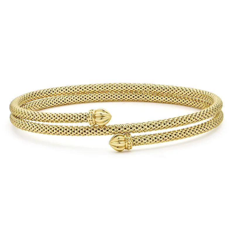 romantic bracelets for women -18K Gold Double Wrap Bracelet