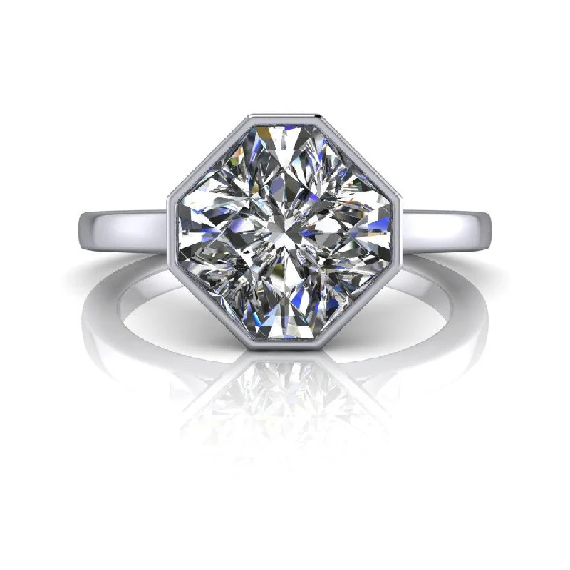 personalized engagement rings for women -Perla No. 3 Moissanite Ring