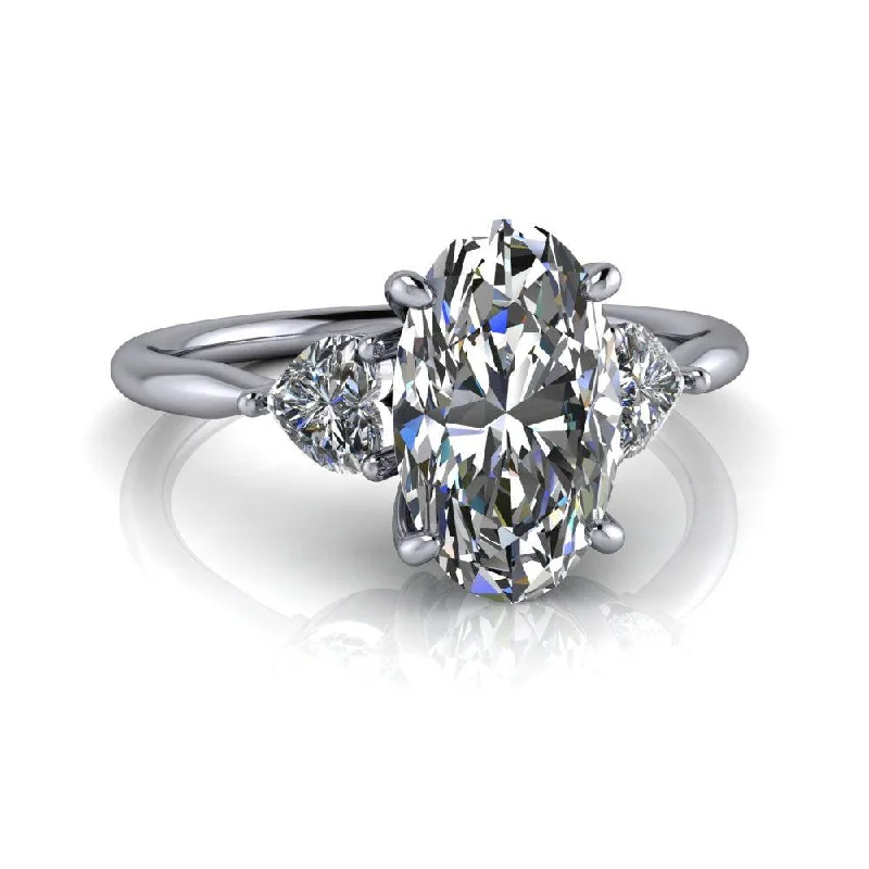 diamond engagement rings for women -Elliana No. 3 Moissanite Ring