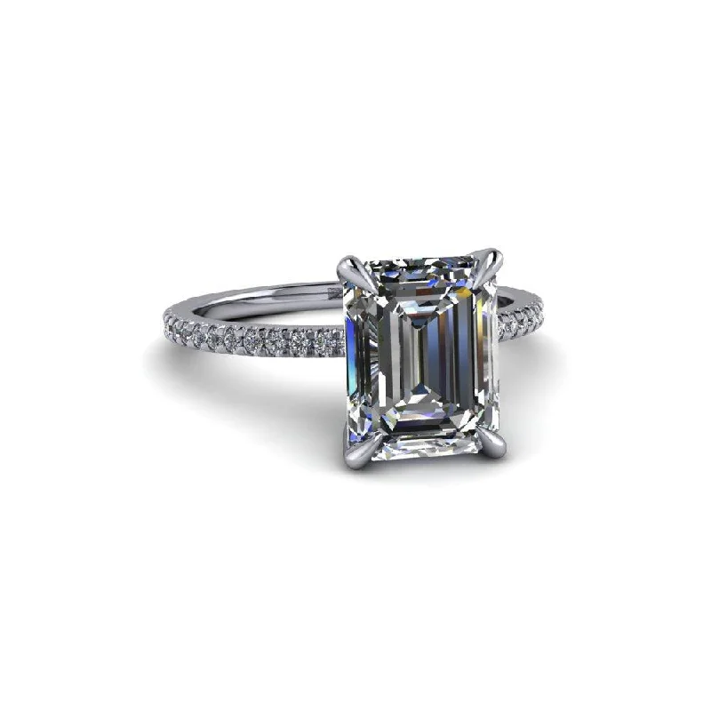 vintage diamond engagement rings for women -Celine No. 1 Moissanite Ring