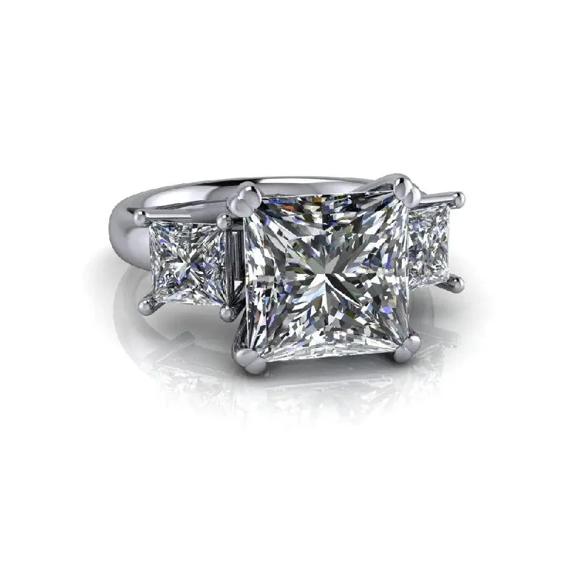 engagement rings with colored stones for women -Thea No. 1 Moissanite Ring