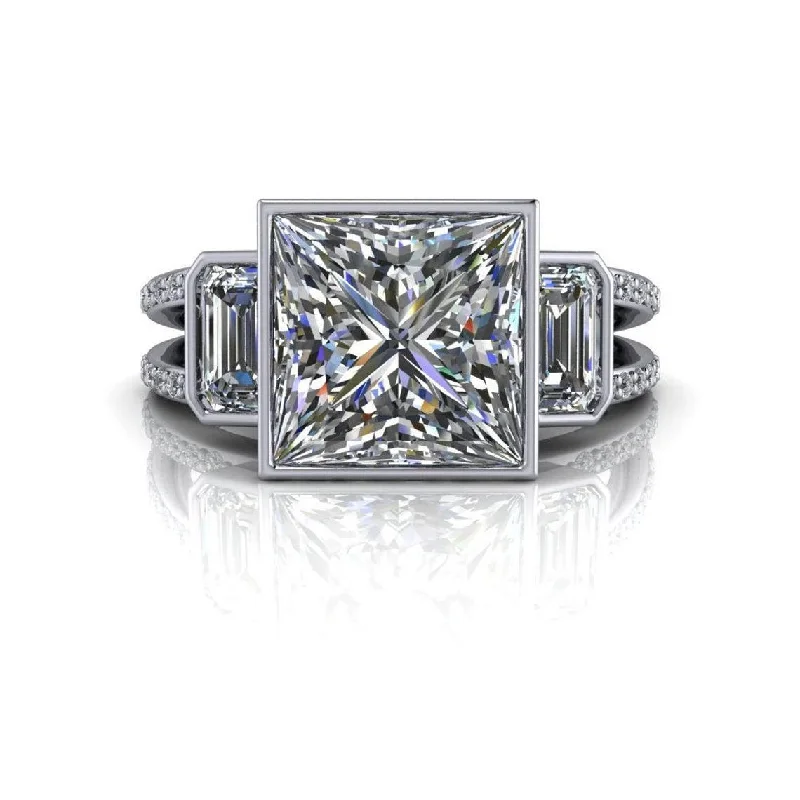 gemstone engagement rings for women -Phyllis No. 1 Moissanite Ring