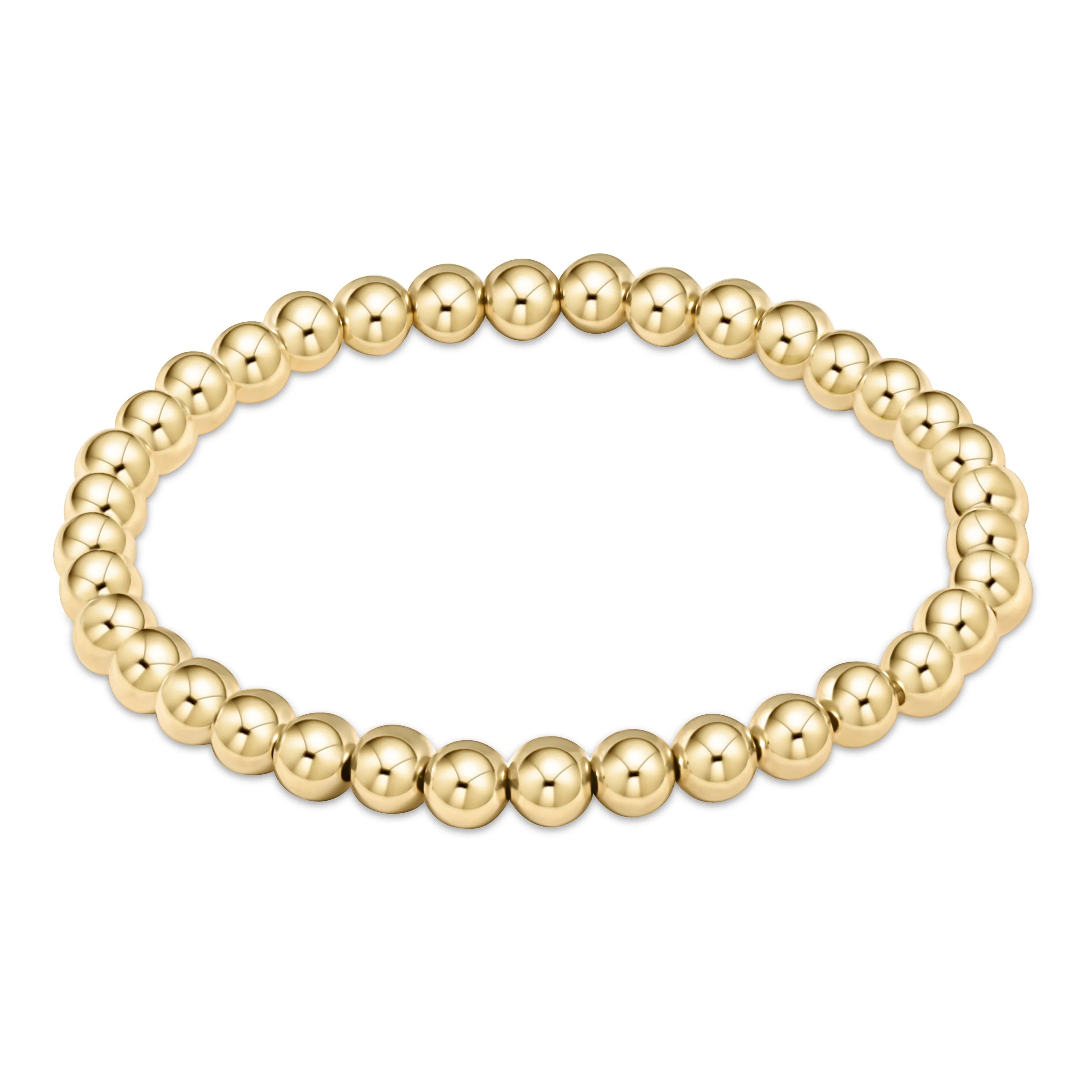 wedding bangles for women -enewton 6.25" Classic Gold Bead Bracelet - 5mm