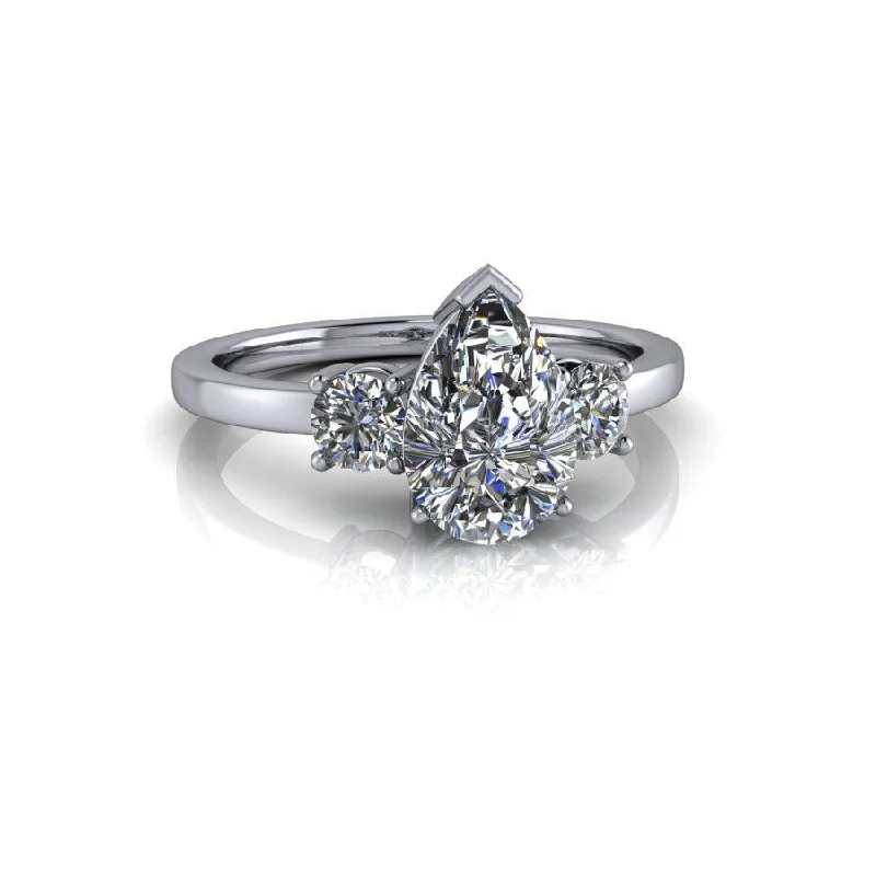 halo engagement rings for women -Palmer No. 1 Moissanite Ring