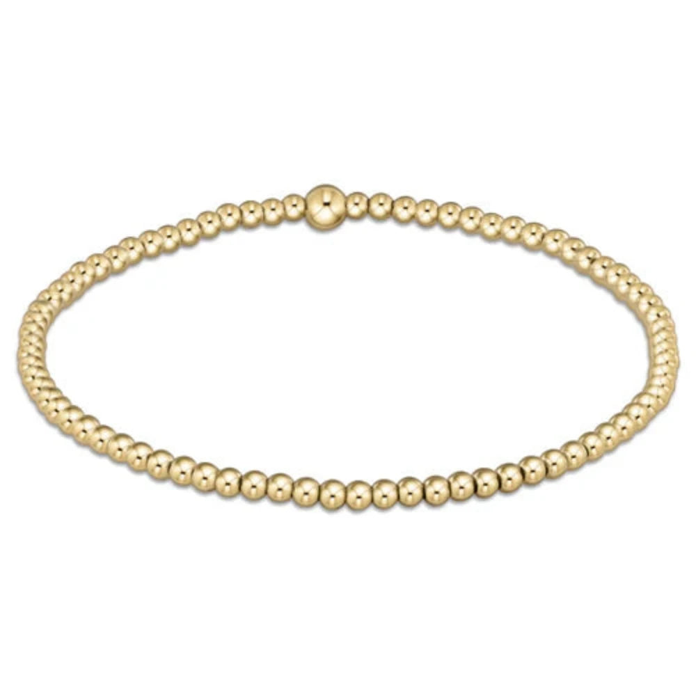 gold tennis bracelets for women -enewton 6.25" Classic Gold Bead Bracelet - 2.5mm