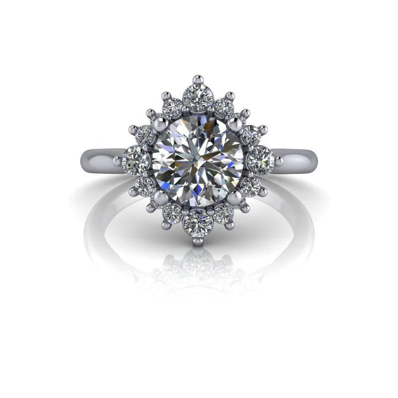 oval cut engagement rings for women -Mimi No. 1 Moissanite Ring